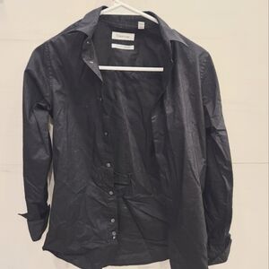 Calvin Klein Black Button-Up Shirt Boys 14